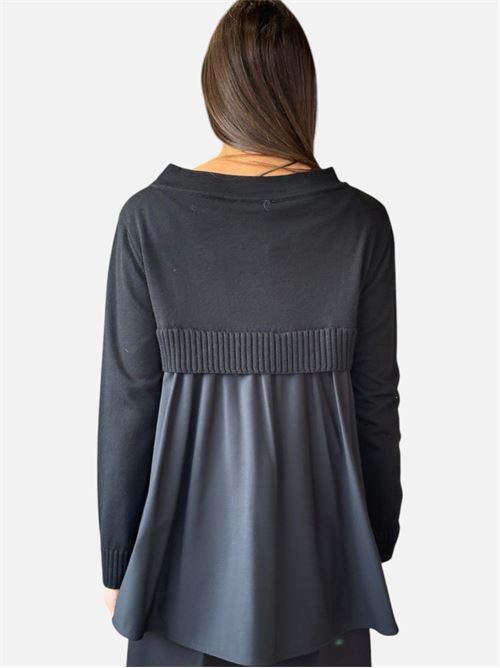 Maglia con scollo a barchetta ed inserti in tessuto sui fianchi MEIMEI J | M4IZ44100100